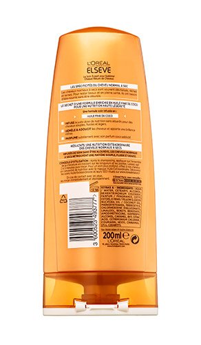 Balsam kokosnøttbalsam Elvital ekstraordinær olje bak produktbilde